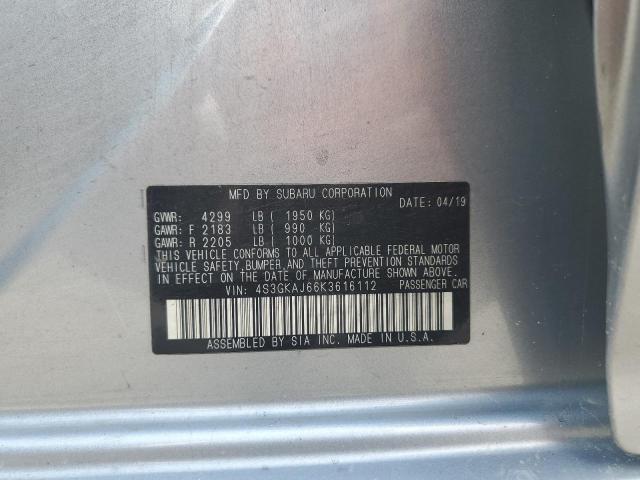 Photo 10 from auction – 2019 SUBARU IMPREZA SP with VIN 4S3GKAJ66K3616112