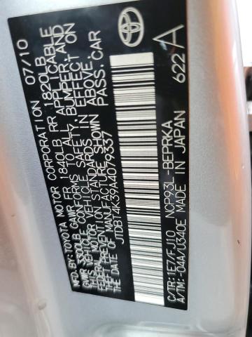Photo 10 from auction – 2010 TOYOTA YARIS with VIN JTDBT4K39A4079337