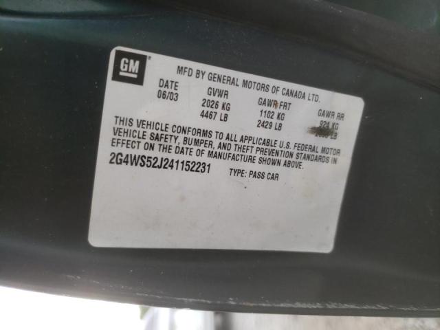 Photo 10 from auction – 2004 BUICK CENTURY with VIN 2G4WS52J241152231