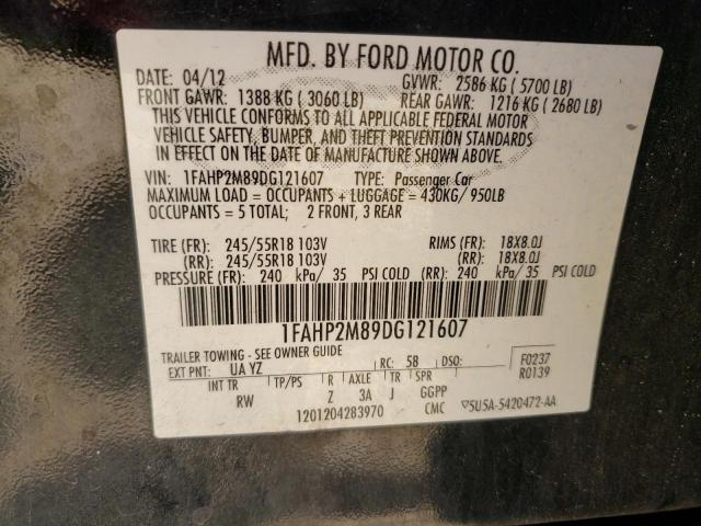 Photo 10 from auction – 2013 FORD TAURUS POL with VIN 1FAHP2M89DG121607