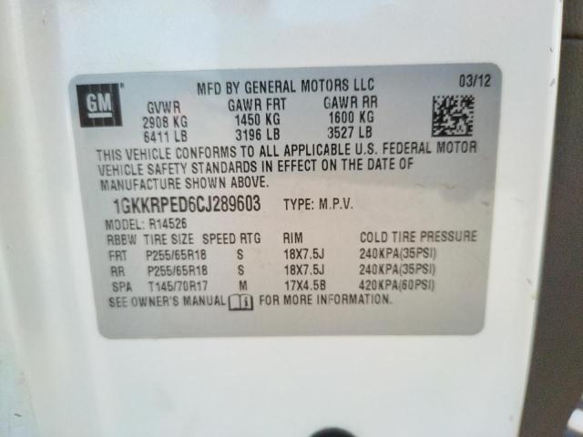 Photo 10 from auction – 2012 GMC ACADIA SLE with VIN 1GKKRPED6CJ289603