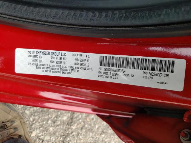 Photo 10 from auction – 2011 DODGE AVENGER MA with VIN 1B3BD1FG2BN573724