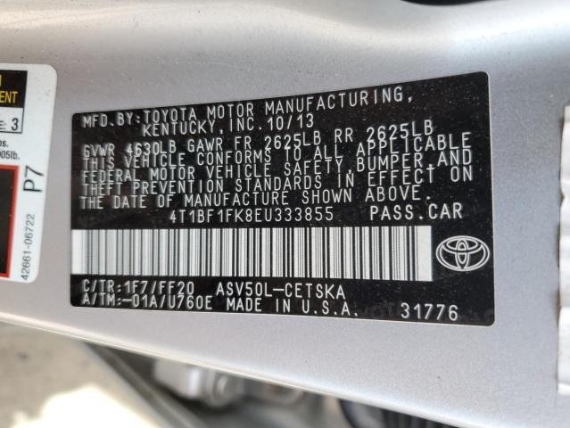 Photo 10 from auction – 2014 TOYOTA CAMRY L with VIN 4T1BF1FK8EU333855