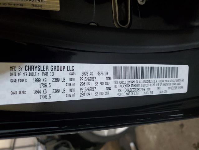 Photo 10 from auction – 2014 JEEP COMPASS LA with VIN 1C4NJDEB7ED517476