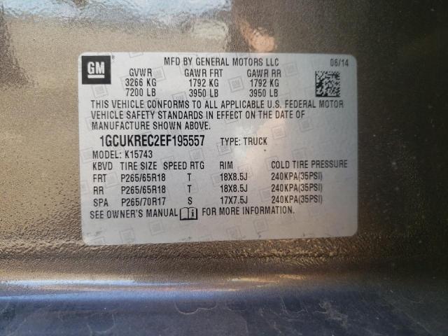 Photo 10 from auction – 2014 CHEVROLET SILVERADO with VIN 1GCUKREC2EF195557