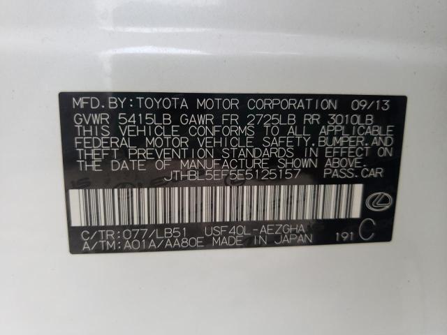 Photo 10 from auction – 2014 LEXUS LS 460 with VIN JTHBL5EF5E5125157