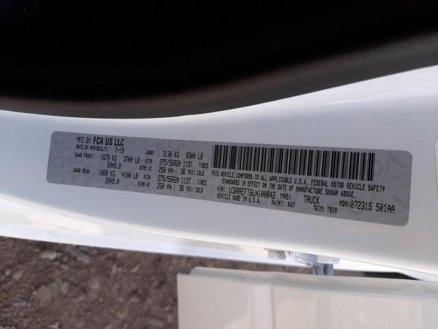 Photo 10 from auction – 2020 RAM 1500 BIG H with VIN 1C6RREFT6LN100842