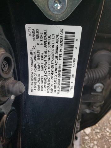 Photo 10 from auction – 2016 HONDA CIVIC LX with VIN 2HGFC2F56GH554599