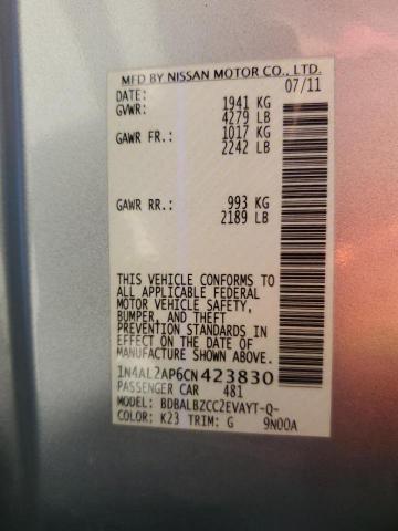 Photo 10 from auction – 2012 NISSAN ALTIMA BAS with VIN 1N4AL2AP6CN423830