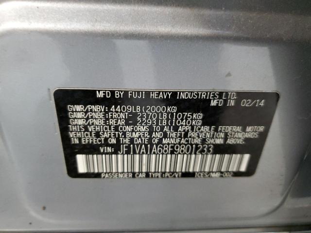Photo 10 from auction – 2015 SUBARU WRX with VIN JF1VA1A68F9801233