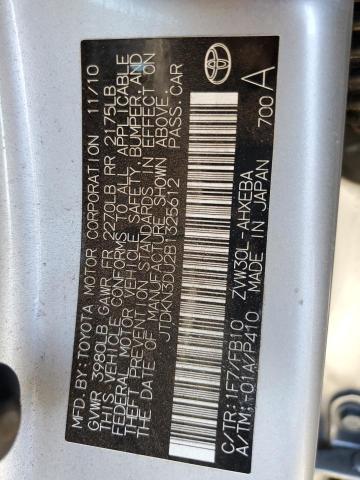 Photo 10 from auction – 2011 TOYOTA PRIUS with VIN JTDKN3DU2B1325612