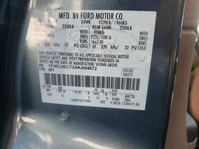Photo 10 from auction – 2010 FORD ESCAPE XLS with VIN 1FMCU0C73AKA94872
