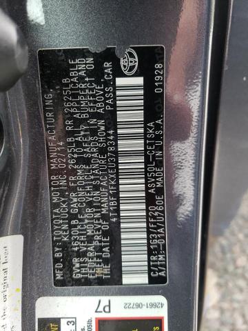 Photo 10 from auction – 2014 TOYOTA CAMRY L with VIN 4T1BF1FKXEU378344