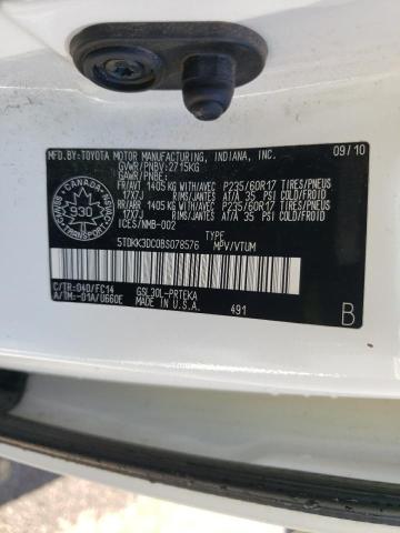 Photo 10 from auction – 2011 TOYOTA SIENNA LE with VIN 5TDKK3DC0BS078576