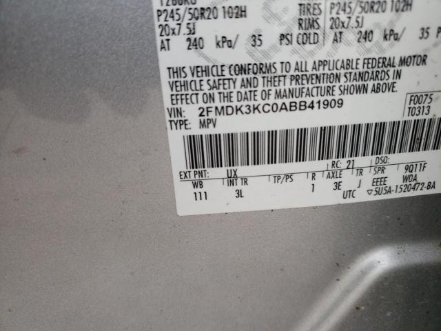 Photo 10 from auction – 2010 FORD EDGE LIMIT with VIN 2FMDK3KC0ABB41909