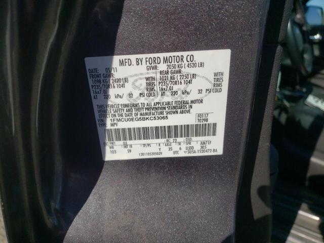 Photo 10 from auction – 2011 FORD ESCAPE LIM with VIN 1FMCU0EG5BKC53065