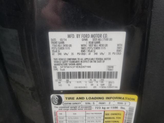 Photo 10 from auction – 2014 FORD F150 SUPER with VIN 1FTFW1CF1EKD57195