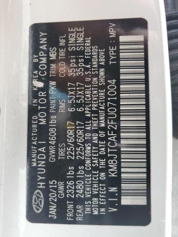 Photo 10 from auction – 2015 HYUNDAI TUCSON GLS with VIN KM8JTCAF2FU071004