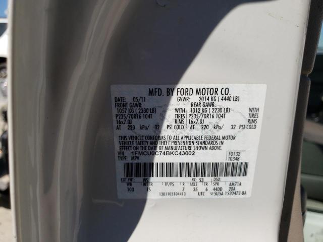 Photo 10 from auction – 2011 FORD ESCAPE XLS with VIN 1FMCU0C74BKC43002