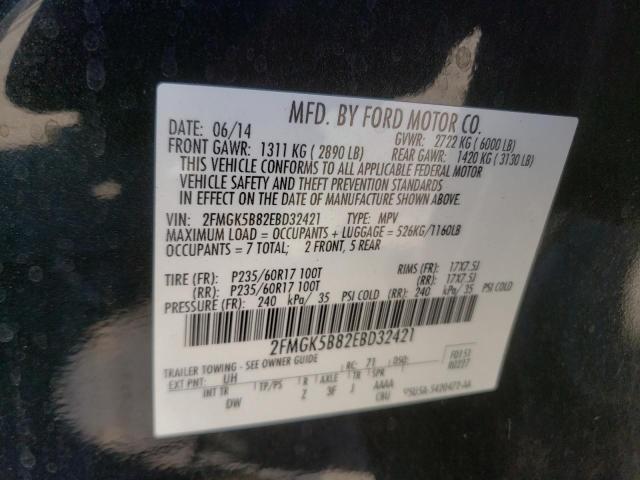 Photo 10 from auction – 2014 FORD FLEX SE with VIN 2FMGK5B82EBD32421