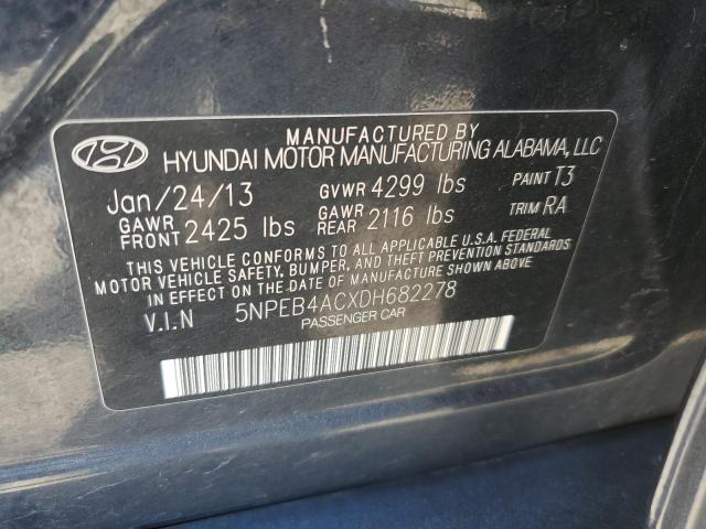 Photo 10 from auction – 2013 HYUNDAI SONATA GLS with VIN 5NPEB4ACXDH682278