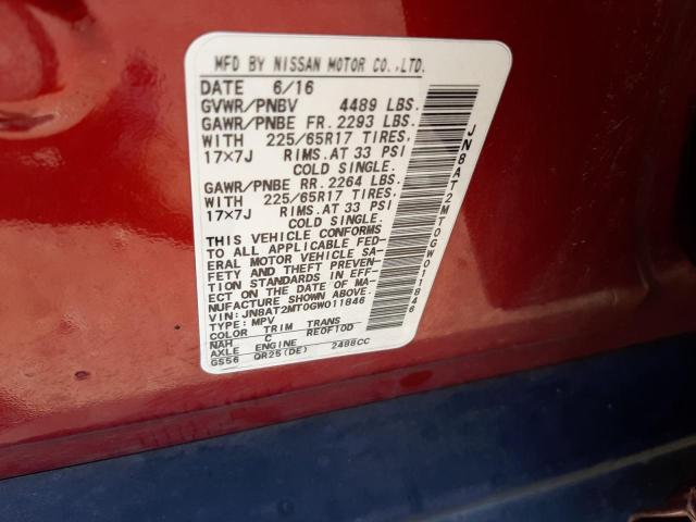 Photo 10 from auction – 2016 NISSAN ROGUE S with VIN JN8AT2MT0GW011846
