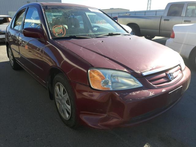 HONDA CIVIC EX 2003 with VIN 2HGES26793H614093 - Photo from auction