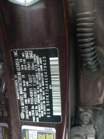 Photo 10 from auction – 2014 KIA SORENTO LX with VIN 5XYKT3A64EG478623