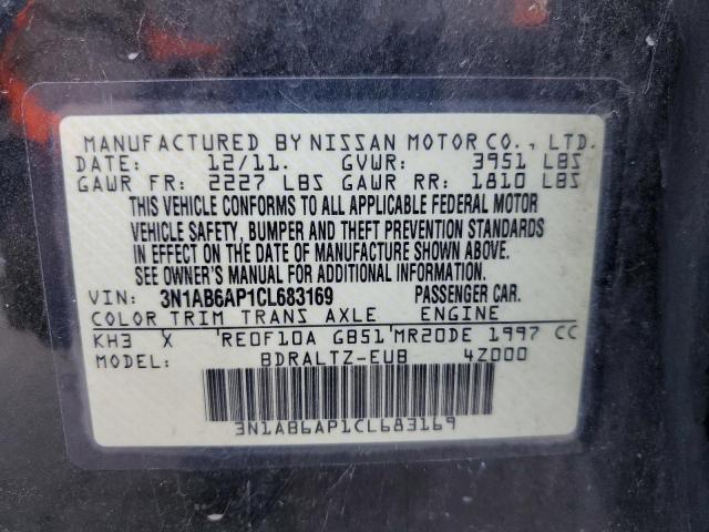 Photo 10 from auction – 2012 NISSAN SENTRA 2.0 with VIN 3N1AB6AP1CL683169