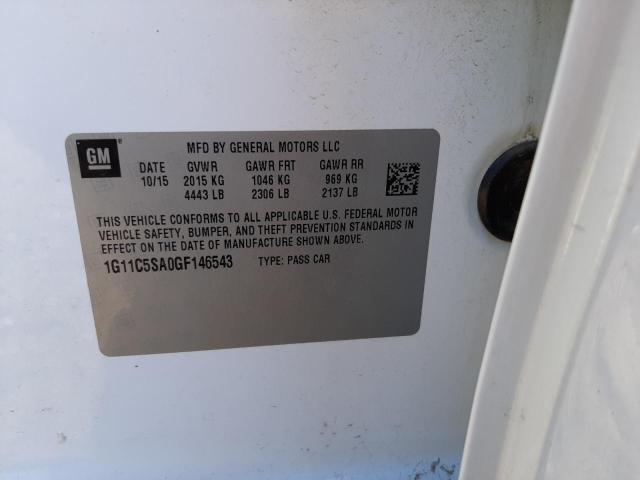 Photo 10 from auction – 2016 CHEVROLET MALIBU LIM with VIN 1G11C5SA0GF146543