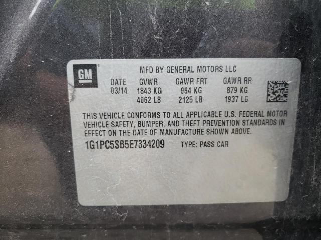 Photo 10 from auction – 2014 CHEVROLET CRUZE LT with VIN 1G1PC5SB5E7334209