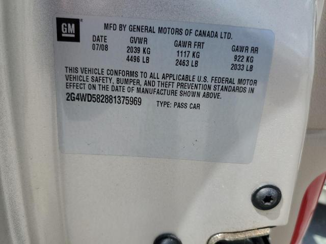 Photo 10 from auction – 2008 BUICK LACROSSE C with VIN 2G4WD582881375969