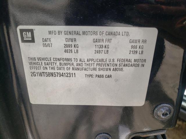 Photo 10 from auction – 2007 CHEVROLET IMPALA LT with VIN 2G1WT58N579412311