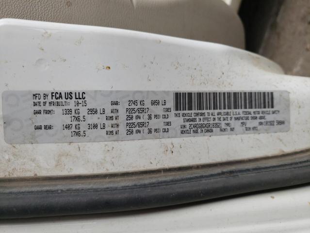 Photo 10 from auction – 2016 DODGE GRAND CARA with VIN 2C4RDGBGXGR183521