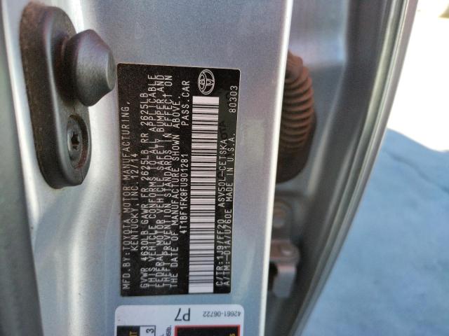 Photo 10 from auction – 2015 TOYOTA CAMRY LE with VIN 4T1BF1FK8FU901281
