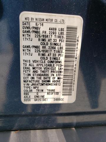 Photo 10 from auction – 2016 NISSAN ROGUE S with VIN JN8AT2MT4GW024812