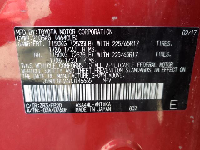 Photo 10 from auction – 2017 TOYOTA RAV4 LE with VIN JTMBFREV4HJ146665