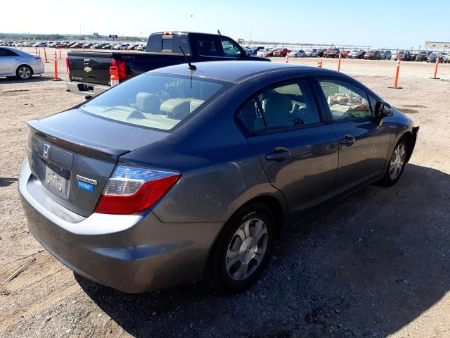 Photo 4 from auction – 2012 HONDA CIVIC HYBR with VIN JHMFB4F34CS005724