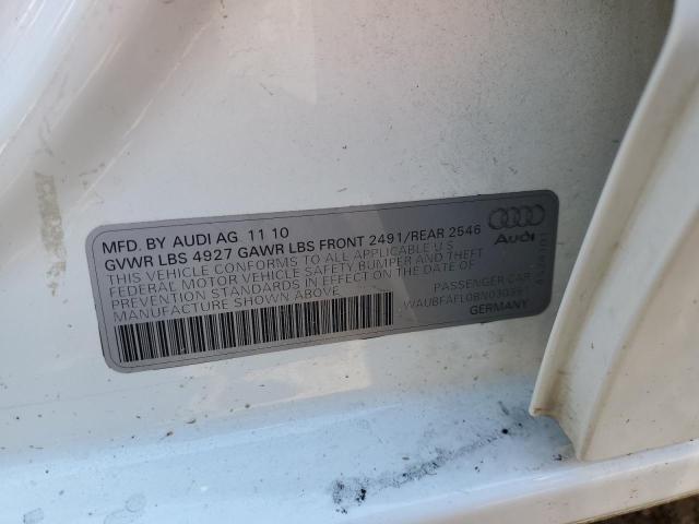 Photo 10 from auction – 2011 AUDI A4 PREMIUM with VIN WAUBFAFL0BN030391