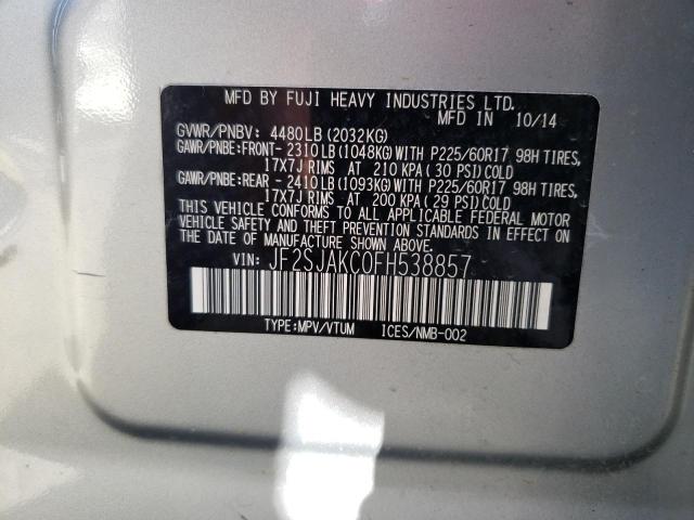 Photo 10 from auction – 2015 SUBARU FORESTER 2 with VIN JF2SJAKC0FH538857
