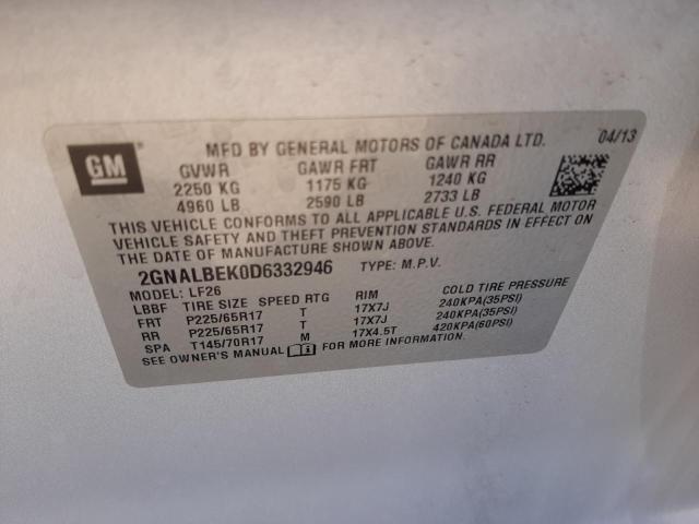 Photo 10 from auction – 2013 CHEVROLET EQUINOX LS with VIN 2GNALBEK0D6332946