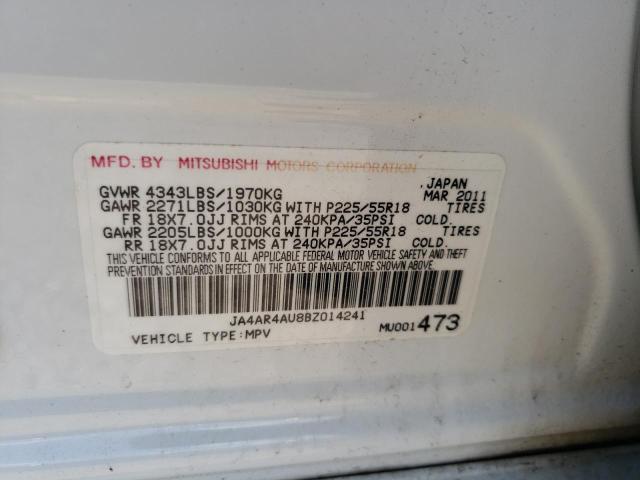 Photo 10 from auction – 2011 MITSUBISHI OUTLANDER with VIN JA4AR4AU8BZ014241