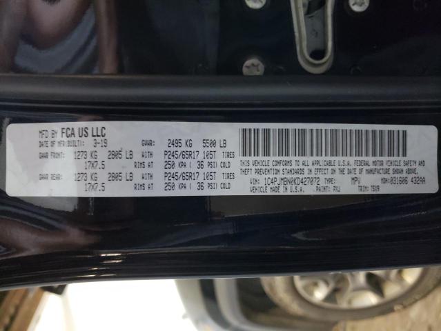 Photo 10 from auction – 2019 JEEP CHEROKEE T with VIN 1C4PJMBN0KD427072