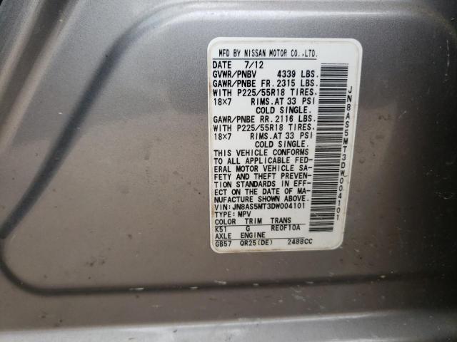 Photo 10 from auction – 2013 NISSAN ROGUE S with VIN JN8AS5MT3DW004101