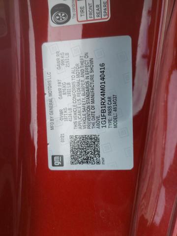 Photo 10 from auction – 2021 CHEVROLET CAMARO LS with VIN 1G1FB1RX4M0140416