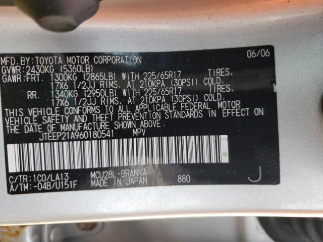 Photo 10 from auction – 2006 TOYOTA HIGHLANDER with VIN JTEEP21A960180541