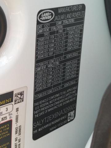 Photo 10 from auction – 2022 LAND ROVER RANGE ROVE with VIN SALYT2EX6NA329923