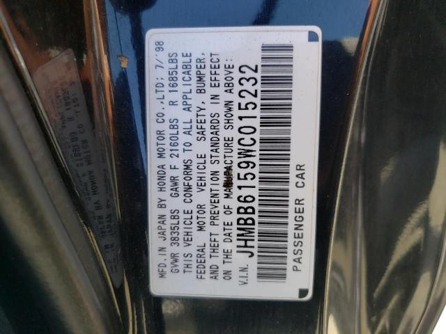 Photo 10 from auction – 1998 HONDA PRELUDE SH with VIN JHMBB6159WC015232
