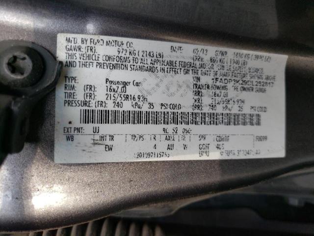 Photo 10 from auction – 2013 FORD FOCUS SE with VIN 1FADP3K29DL262817