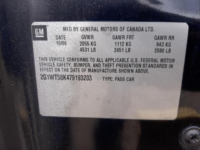 Photo 10 from auction – 2007 CHEVROLET IMPALA LT with VIN 2G1WT58K479193203